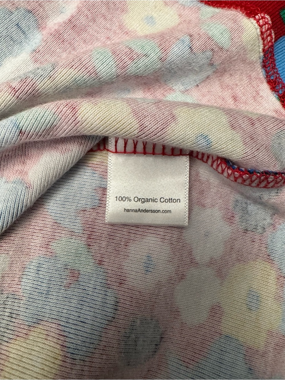 Hanna Andersson Girls 8 Red Floral Organic Cotton Long Sleeve Dress - Picture 7 of 11